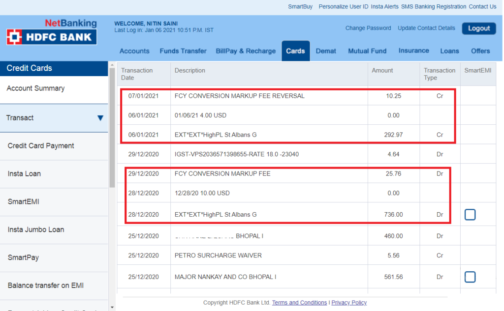 fcy conversion markup fee 1